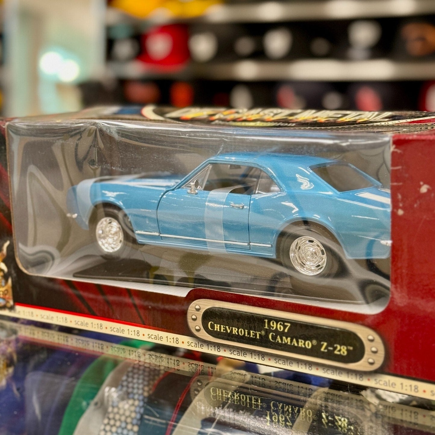 Road Signature 1967 Chevrolet Camaro Z/28 Blue 1/18 Scale Diecast Model Car | New - Product Image