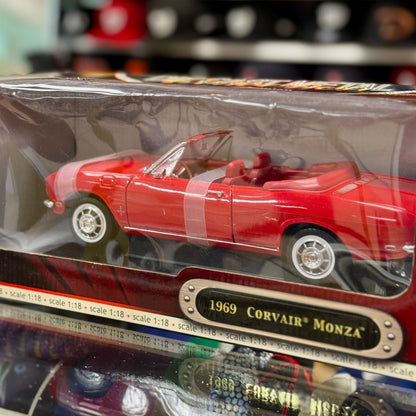 Road Signature 1969 Chevrolet Corvair Monza Convertible Red 1/18 Scale Diecast Model Car | New - Product Image