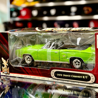 Road Signature 1970 Dodge Coronet R/T Convertible Green 1/18 Scale Diecast Model Car | New - Product Image