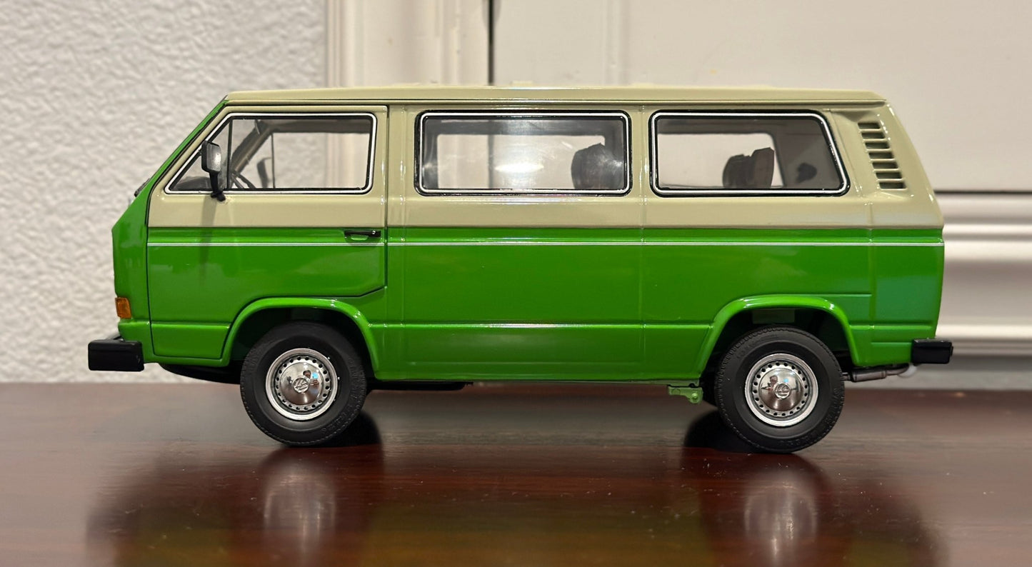 Schuco Volkswagen T3 Bus Green 1/18 Scale Diecast Model Car - Product Image