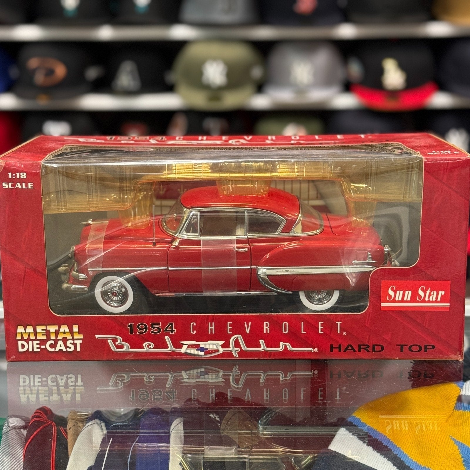 Sun Star 1954 Chevrolet Bel Air Hard Top Red 1/18 Scale Diecast Model Car | New - Product Image
