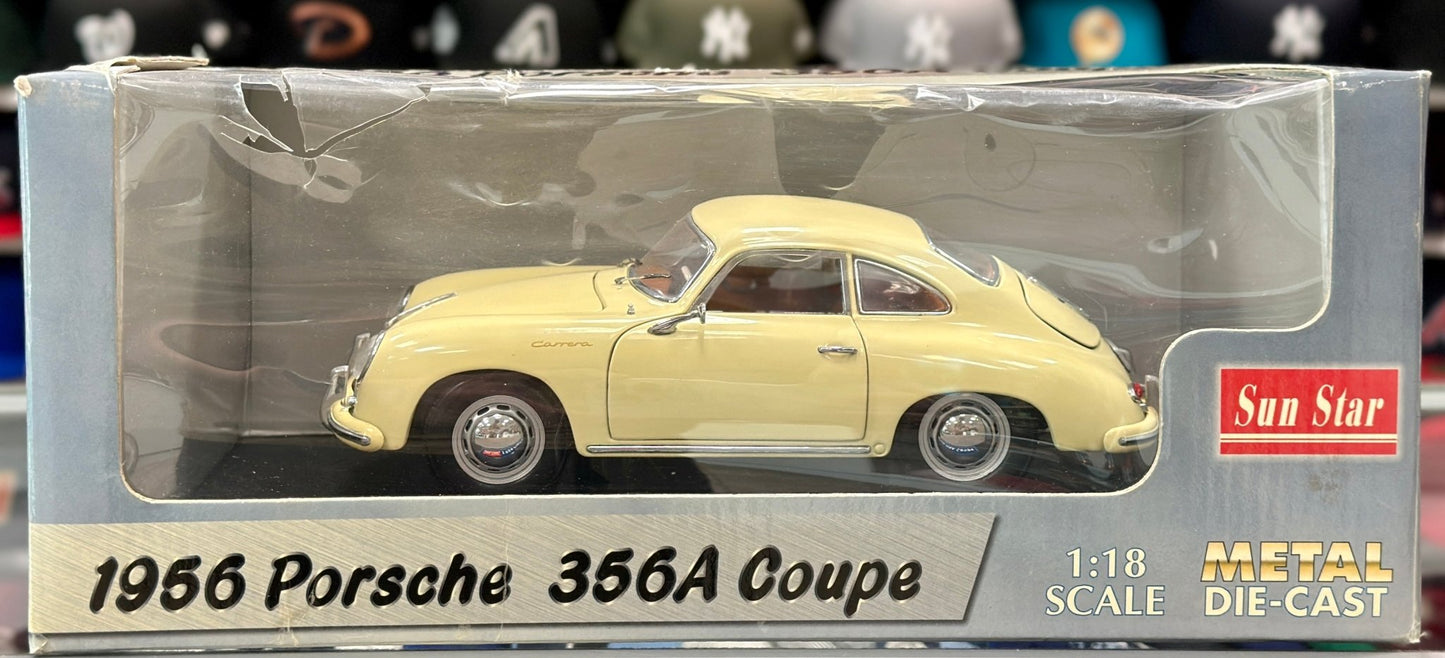 Sun Star Porsche 356A Coupe Creme 1/18 Scale Diecast Model Car | New - Product Image