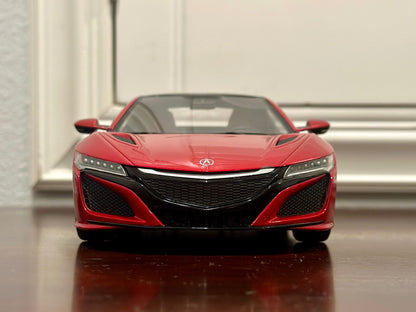 Top Speed Acura NSX '#008/999 Limited Edition' Red 1/18 Scale Resin Model Car | Seperate Side Mirror - Product Image