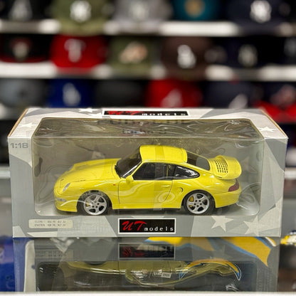 UT Models Porsche 911 993 Turbo S Fly-Bird Yellow 1/18 Scale Diecast Model Car | New - Product Image