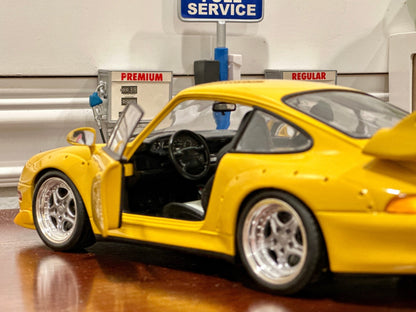 UT Models Porsche 911 GT2 993 Yellow 1/18 Scale Diecast Model Car - Product Image