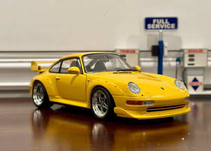 UT Models Porsche 911 GT2 993 Yellow 1/18 Scale Diecast Model Car - Product Image