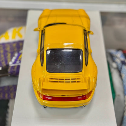 UT Models Porsche 993 GT2 Yellow 1/18 Scale Diecast Model Car - Product Image