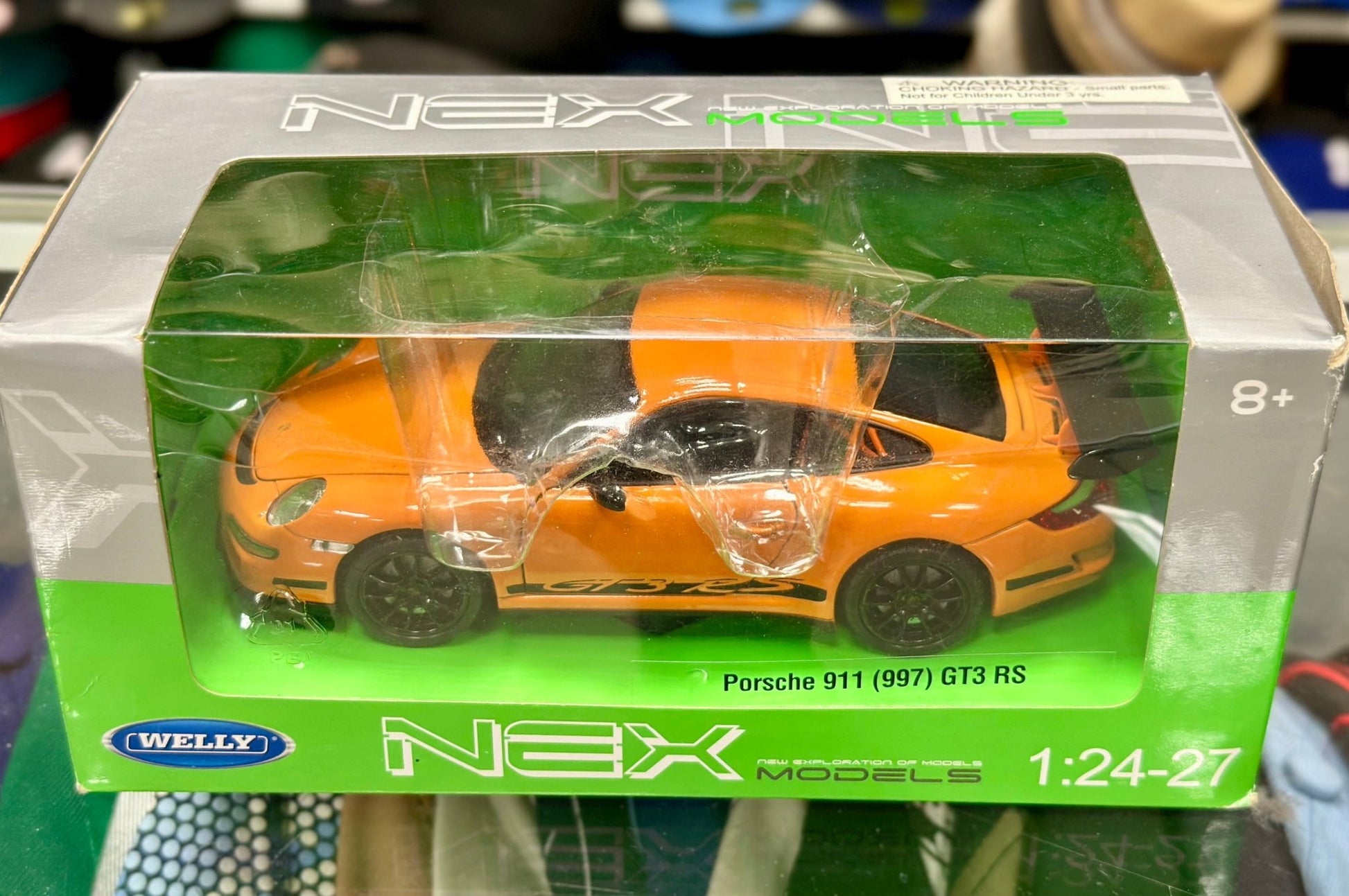 WELLY Porsche 997 GT3 RS Orange 1/24 Scale Diecast Model Car - Product Image